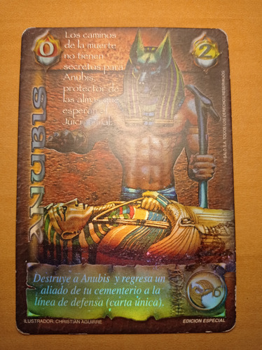 Anubis. Edición Especial. Carta Mitos Y Leyendas Salo (Usado)