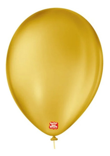 Balão De Festa Látex Liso-amarelo Ocre-50 Unidades 9 23cm