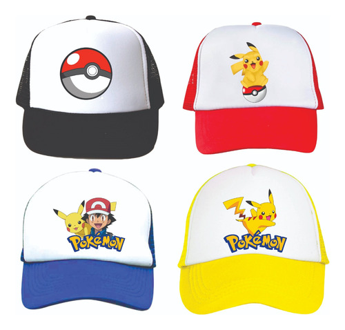 Gorra Tipo Truker Personalizadas Mod Pokemon 50 Piezas