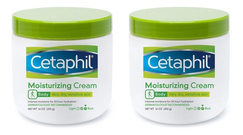 Crema para cuerpo Cetaphil Crema Hidratante en pote 453 - pack x 2 unidades