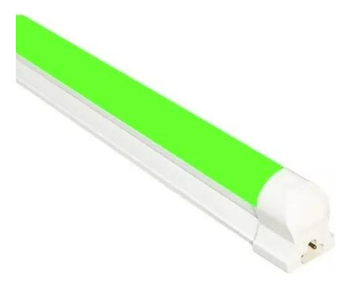 Tubo Led 18w T8 1.20 Mt Con Canaleta Plástica Verde