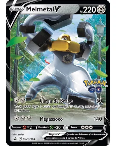 Cartas Pokémon Go Colecionável C/ Moeda Deck 60 Cartinhas