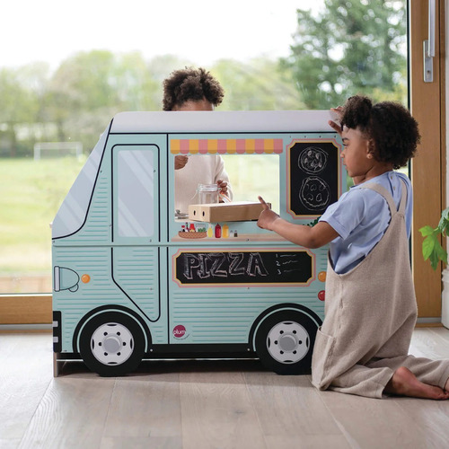 Camión De Comida Y Cocinita De Madera Infantil 2 En 1 Plum