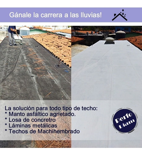 Imagen 2 de 5 de Impermeabilizante Liquido Para Techos