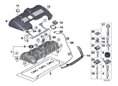 Valvula Pcv Bmw 523 525 530 535 545 550 X1 X3 X5 Z4 04-2017