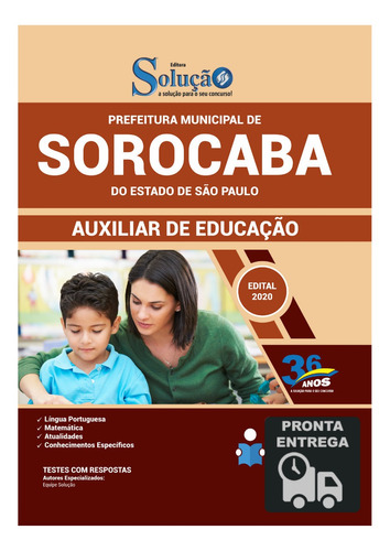 Apostila Auxiliar De Educação Prefeitura Sorocaba  Livro 