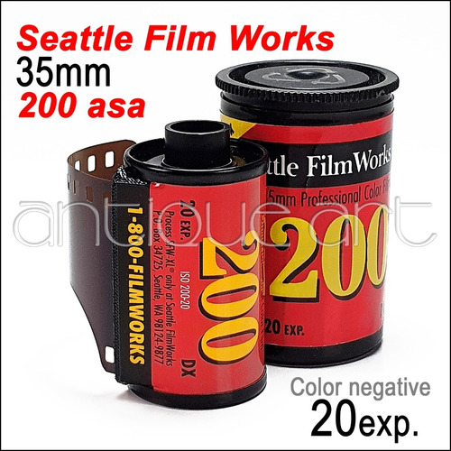A64 Rollo Seattle 200 Asa Film Works Dx 35mm Negativo Color