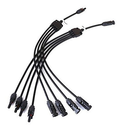 Imagen 4 de 6 de 1 Juego Cable Conector Mc4 Branch 4 A 1 Union Paralelo Panel