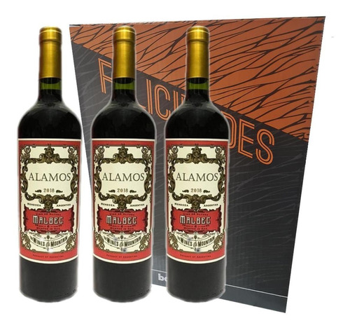 Estuche Regalo X3 Vino Alamos Malbec Bodega Catena