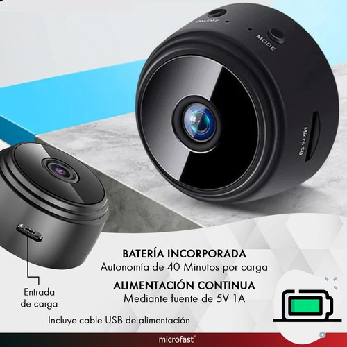 Imagen 10 de 10 de Mini Cámara Oculta Espía Wifi Full Hd Micrófono Batería