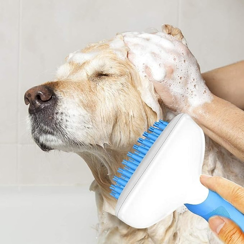 Cepillo Masaje Silicona Para Perros Gatos Pelo Largo Y Corto
