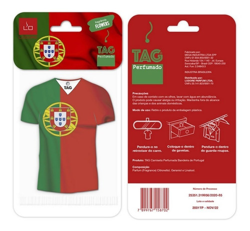 Linha Tag Perfumado - Camiseta Portugal