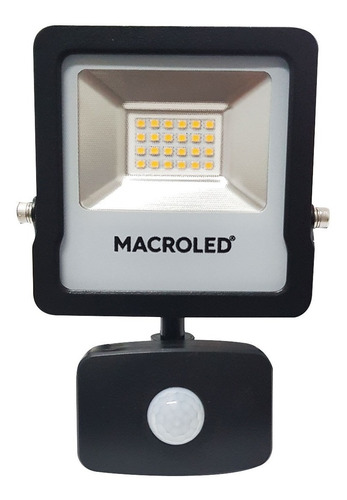 Reflector Led 30w Sensor Movimiento Luz Calida 3000k