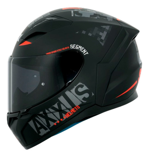Capacete Axxis Segment Nyc B5 Preto E Vermelho Fosco