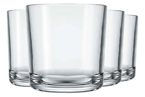 Kit Copos Bar 265ml 4 Unidades Whisky Drinks Vidro Nadir Cor Transparente