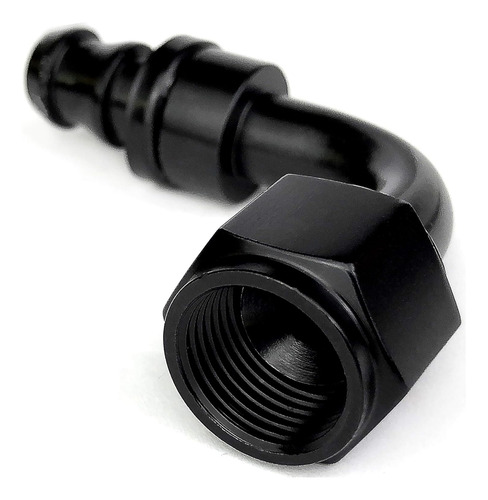 4an 90 Grados De Aluminio An Hembra Giratorio Push-on/lock M