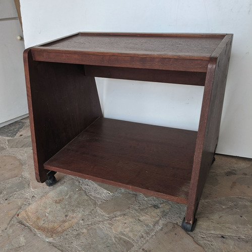 Mesa Madera Para Televisión Con Ruedas, 2 Niveles - Rack Tv