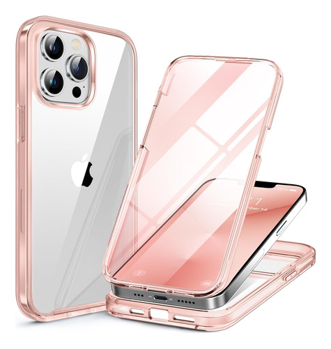 Funda Miracase Para iPhone 13 Pro Max- Transparente Rosado