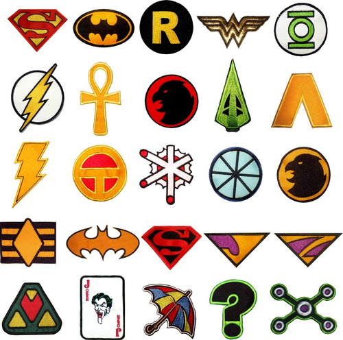 Parche Bordado Logos Super Amigos Friends Batman X Unidad