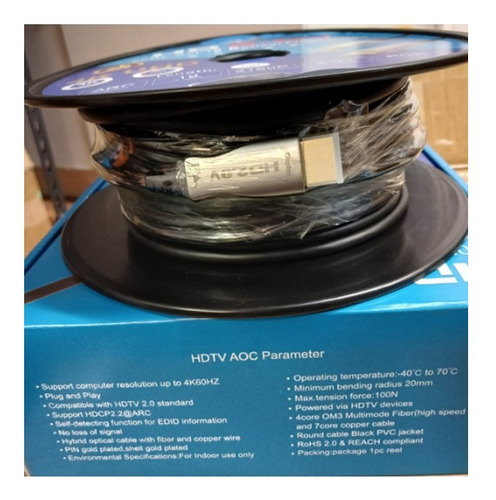 Hdmi Fibra Cable Optico 30m Extensor Factura