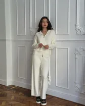 Comprar Elegantes Trajes De Punto Para Mujer, 2 Piezas, Conjuntos Fe