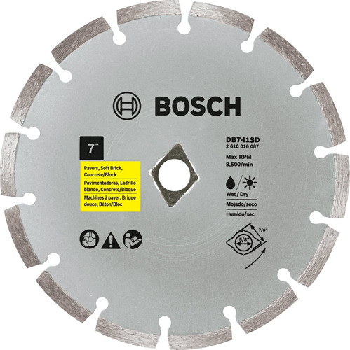 Disco De Diamante Bosch Db741sd Con Borde Segmentado De 7 PuLG. (con Dko)