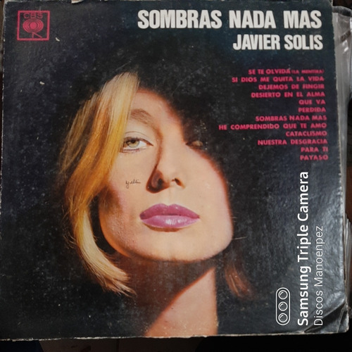 Vinilo Javier Solis Sombras Nada Mas M5