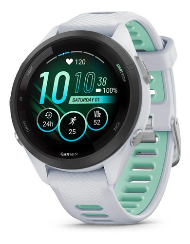 Relógio musical Smartwatch Forerunner 265s Garmin Touch Amoled White Bezel Color