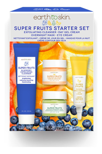 Kit De Inicio Earth To Skin Super Fruits, 4 Piezas