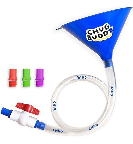 Embudo Para Cerveza Chug Buddy, Con Manguera, 4 Boquillas