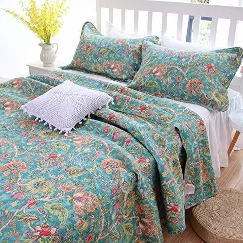 Kolachic 3 Piezas American Country Cottage Verde Floral Colc