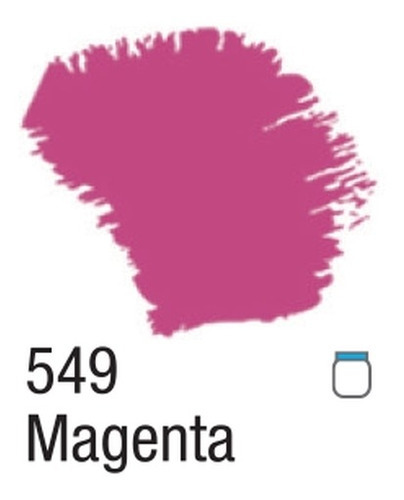 Tinta Acrilica Fosca 37ml Acrilex - Grupo 1 Cor 549-magenta