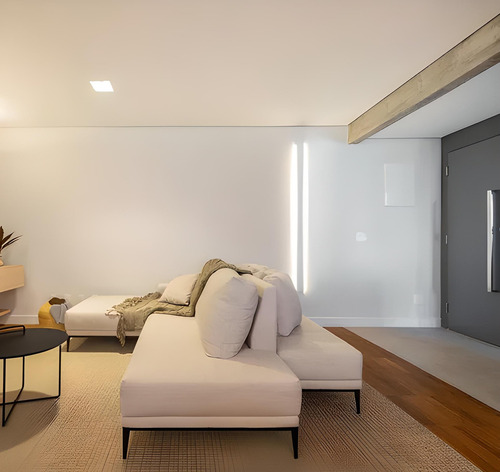 Perfil De Sobrepor Luz Indireta Para Fita De Led 2m 50x10 Cor da luz Perfil Branco