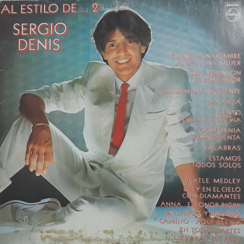 Lp Vinilo Sergio Denis Al Estilo De....2 Original