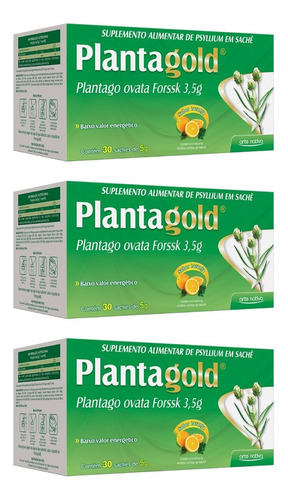 Planta Gold Psyllium Plantago Ovata Forssk Kit 90 Sachês 