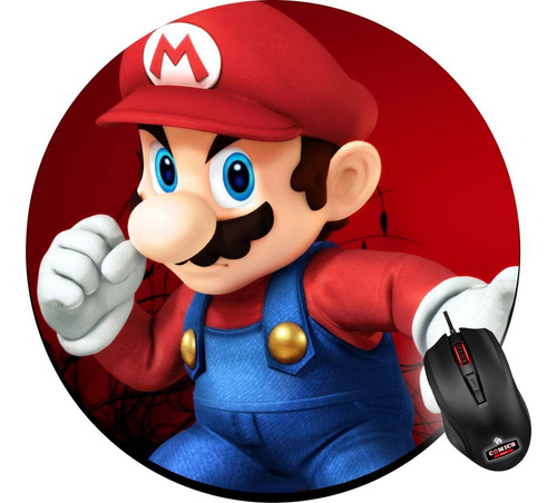 Pads Mouse Mario Bros I Mouse Pads Pc Gamers Color Negro