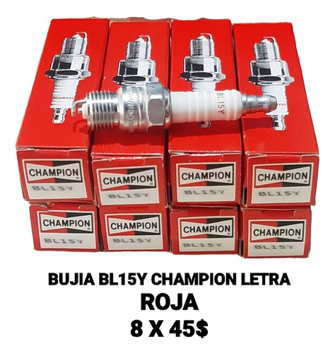 Bujia Bl15y Champion Letra Roja ( Pack De 8 Unidades )