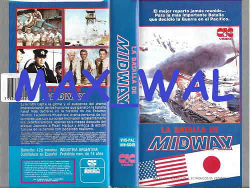 La Batalla De Midway Vhs Robert Mitchum Robert Wagner Nuevo