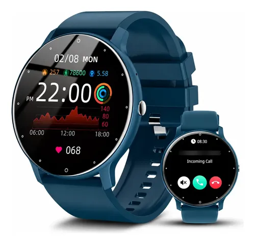 Smartwatch Original Bluetooth Relógio Inteligente Homens Relógio Digital Esportes Aço Inoxidável À Prova D'água Preto