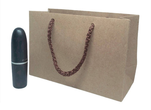 1000 Bolsas De Papel Kraft Con Asas Macrame 13.5x5.5x9cm M-5