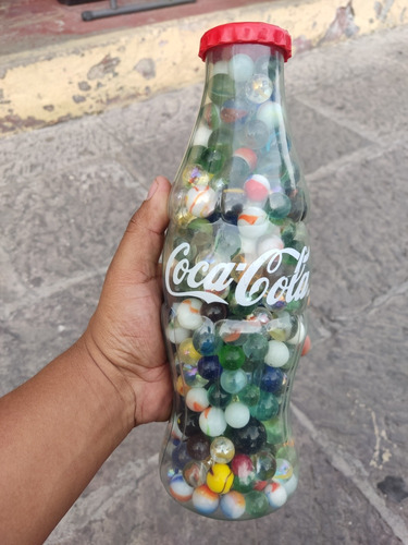 Botella Coca-cola Litro Llena Canicas Vintage Envío Gratis 