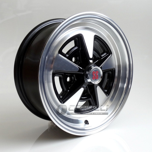 Jogo De Rodas Opala Ss R15 15x7 E 15x8 + Bicos Caravan Cor Borda Diamante