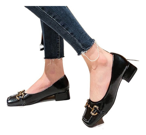 Zapatos De Mujer French Horsebit Tallas Grandes