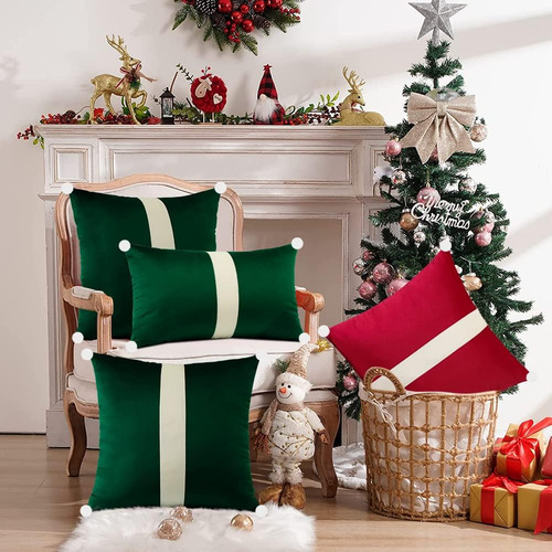 Velvet Suave De Otostar Velvet Navideño De Almohada Decorati