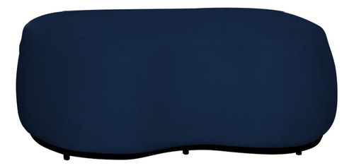 Puff Decorativo Beatriz Orgânico Suede Azul Marinho