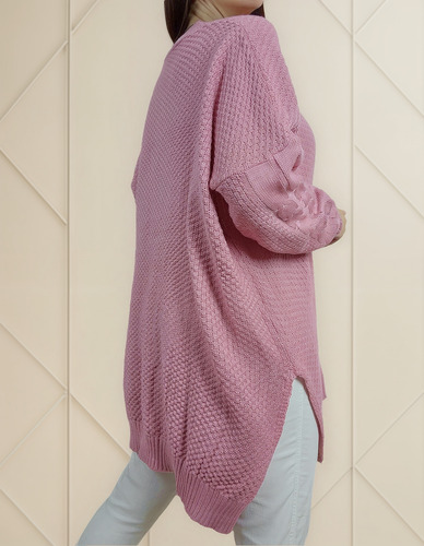 Sweater Tramado Maxi Oversize Mujer Talle Especial Grande