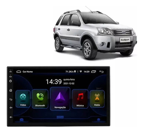 Kit Central Multimidia Android 7 Pol Ford Ecosport Gps Esp