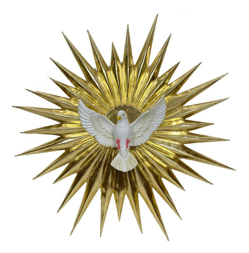 Imagen 1 de 3 de Espiritu Santo Con Resplandor En Madera