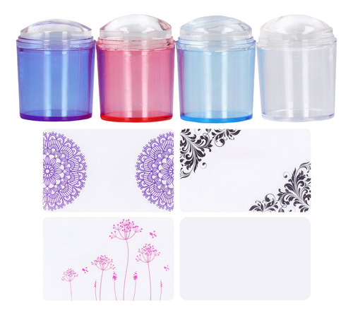 Sellado De Silicona Transparente Jelly Nail Art Stamper Para