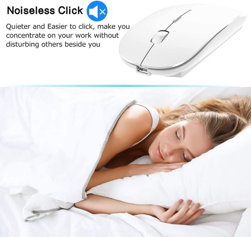 Imagen 5 de 7 de Ratón Inalámbrico Usb Recargable 2.4g Wireless Mouse